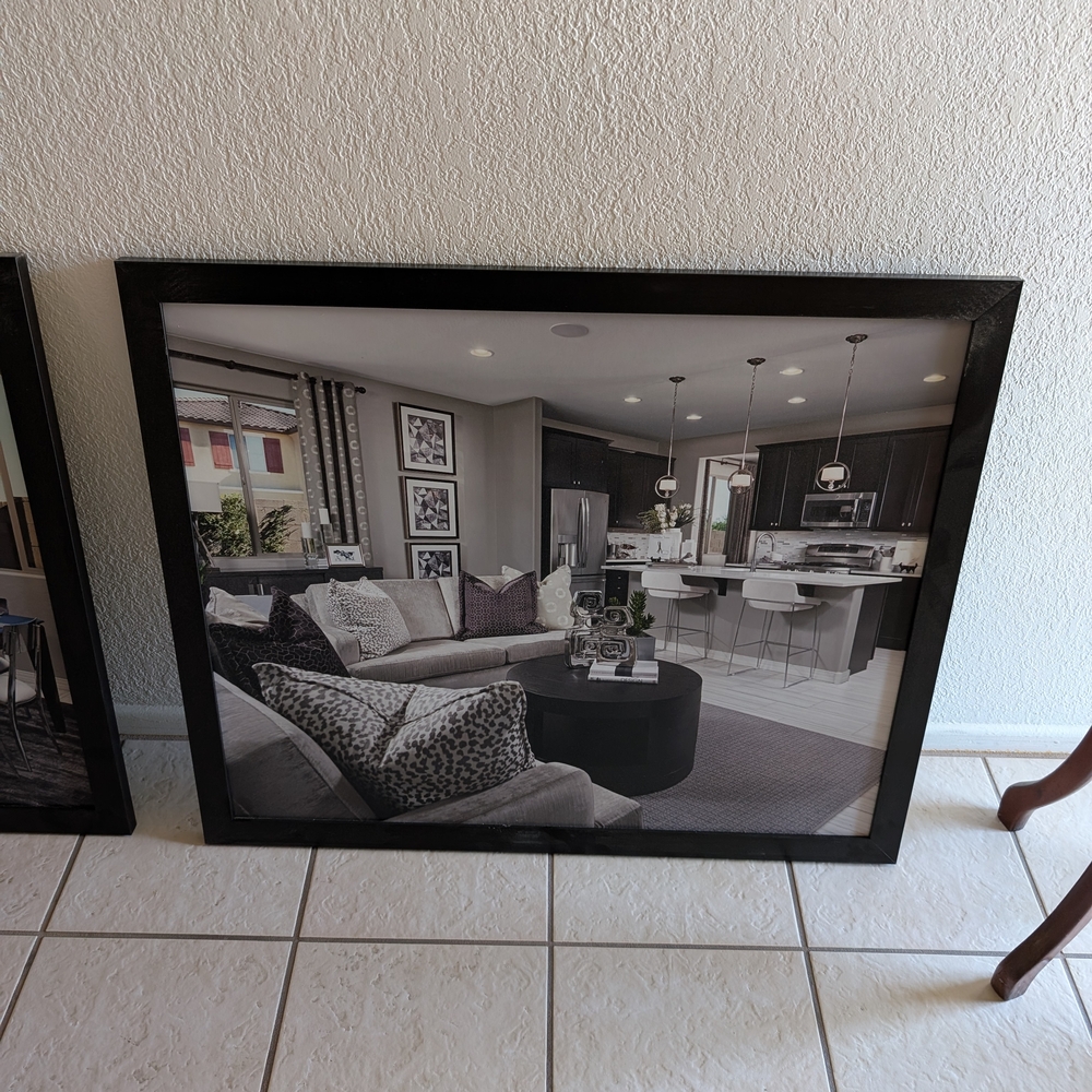 Black Framed Modern Living Room Art